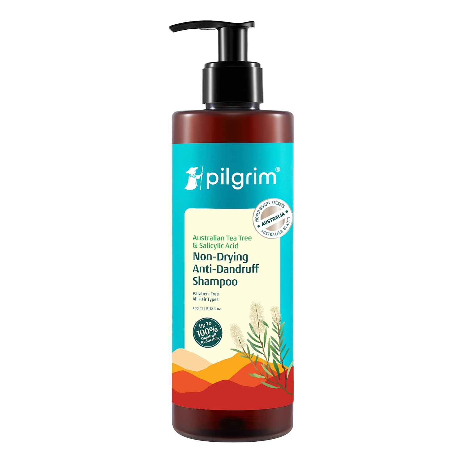 Pilgrim Australian Tea Tree Non-Drying Anti-Dandruff Shampoo - 400ml