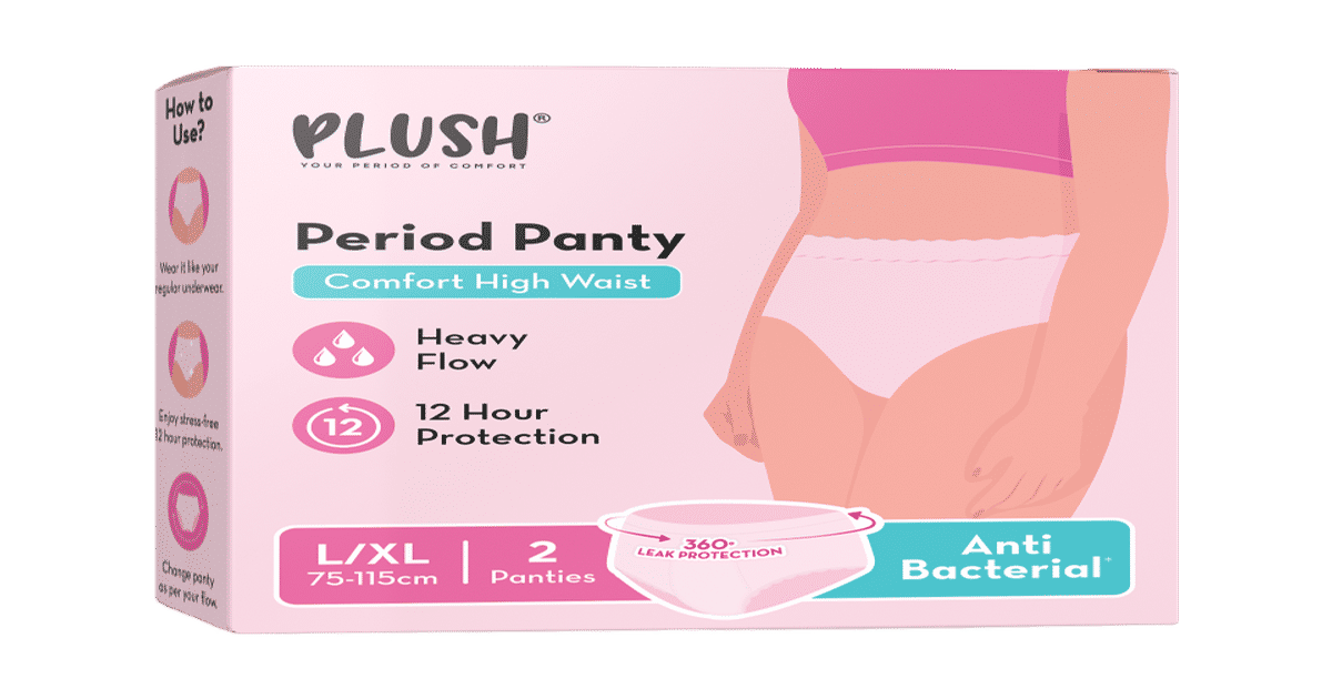 Plush period panties high waist | l-xl | 0% leak | disposable | 2 pcs on Instamart