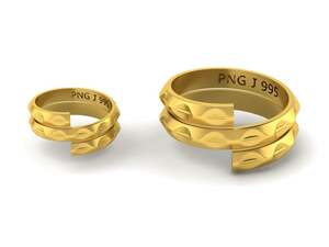 PNG Jewellers 1.5 gram Vedhani Gold Ring 24 kt (995) @ 15986 per gram using PNB CC