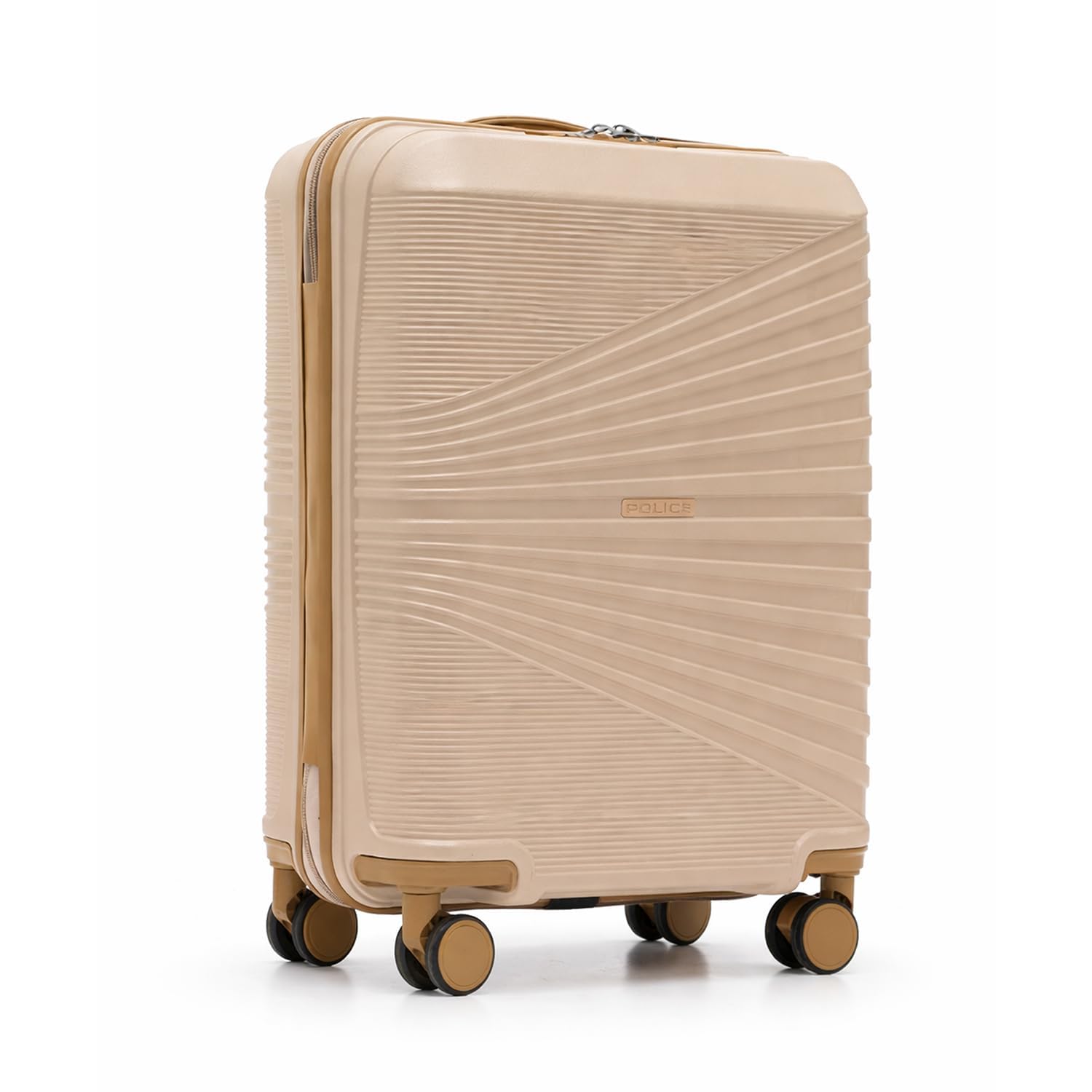Police Origine Cabin Trolley | 65L Capacity TSA Lock 8 Smooth 360° Spinner Wheels Telescopic Handle PP Hard Shell | Ligh
