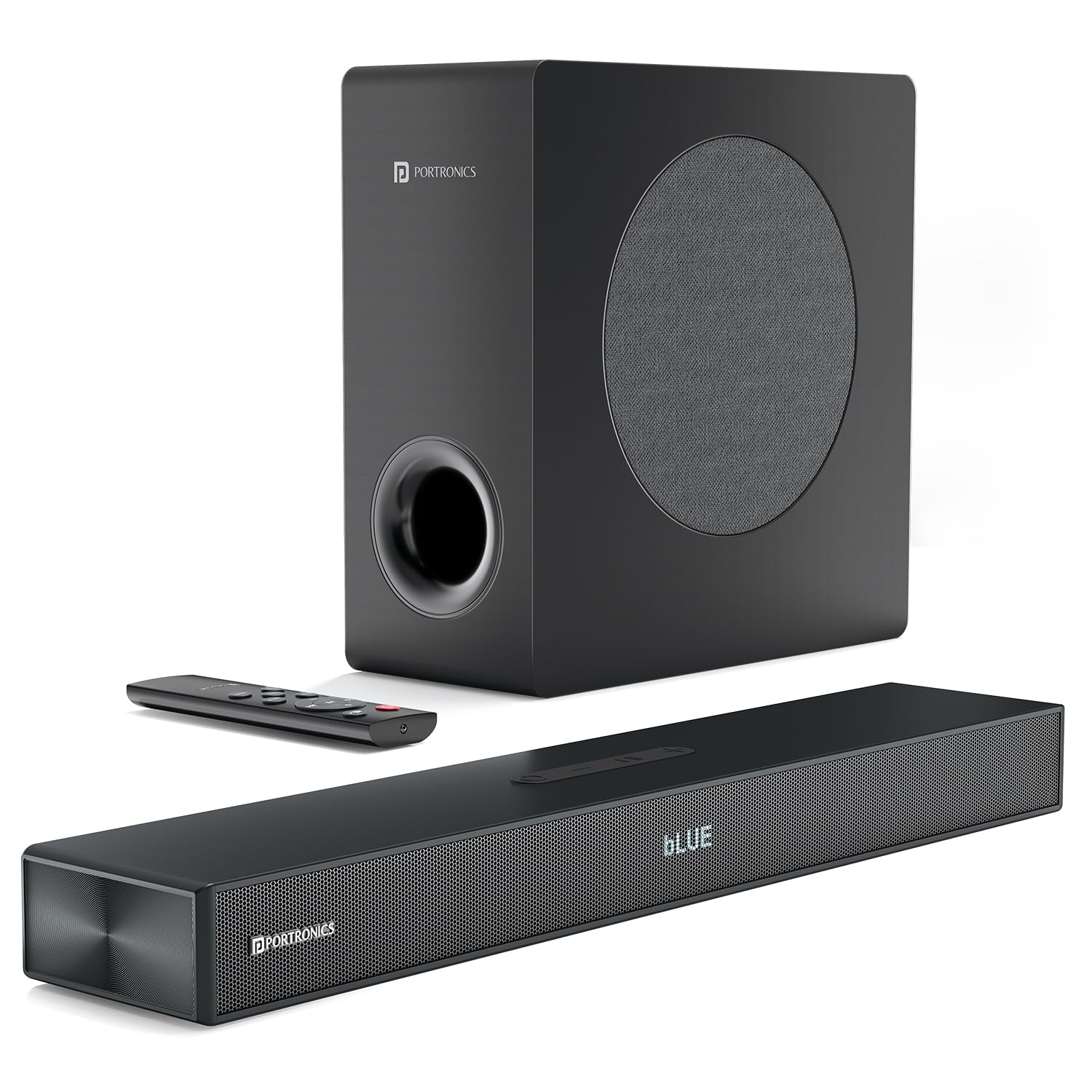 Portronics 140W Pure Sound 110 2.1 Channel Home Theatre with Deep Base Wired Subwoofer, Bluetooth 5.3, TI DSP Chipset, H