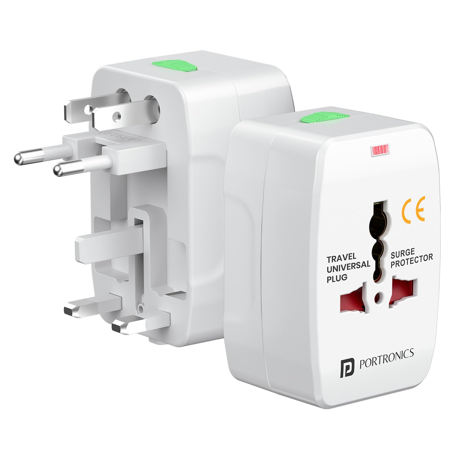 Portronics Juicemate Go Universal Travel Adapter with 6A AC Socket Output,Universal AC Socket, All in One International