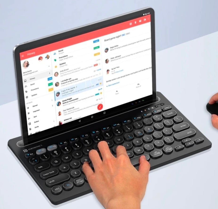 Portronics POR 2192 Bluetooth, Wireless Handheld Laptop Keyboard Compatible with Desktop, Laptop, Mac with Tablet/Smartp