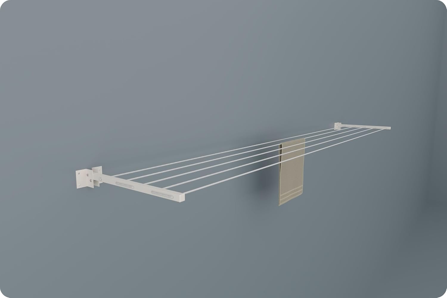Powder Coated Metal Cloth Drying Stand Foldable for Wall Mount