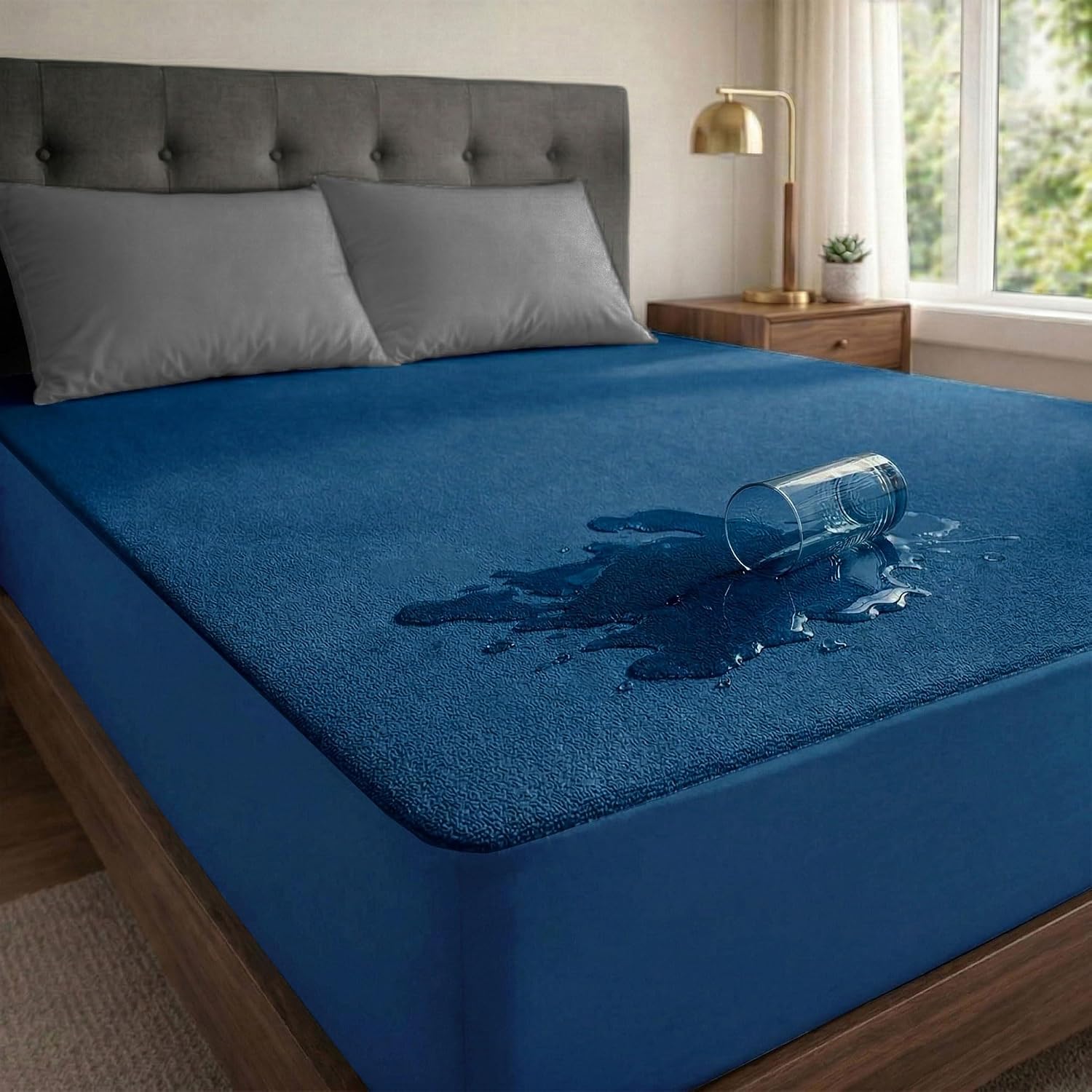 Premium 100% Waterproof Mattress Protector King Size, 72x72 Inches | Breathable and Hypoallergenic Ultra Soft Fitted Bed