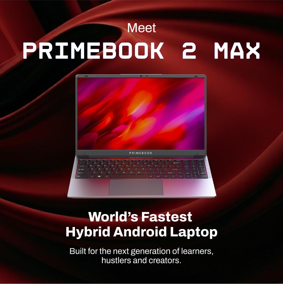 Primebook 2 Max (2026) | 8GB RAM, 128GB UFS Storage | 15.6-Inch Full HD IPS Display