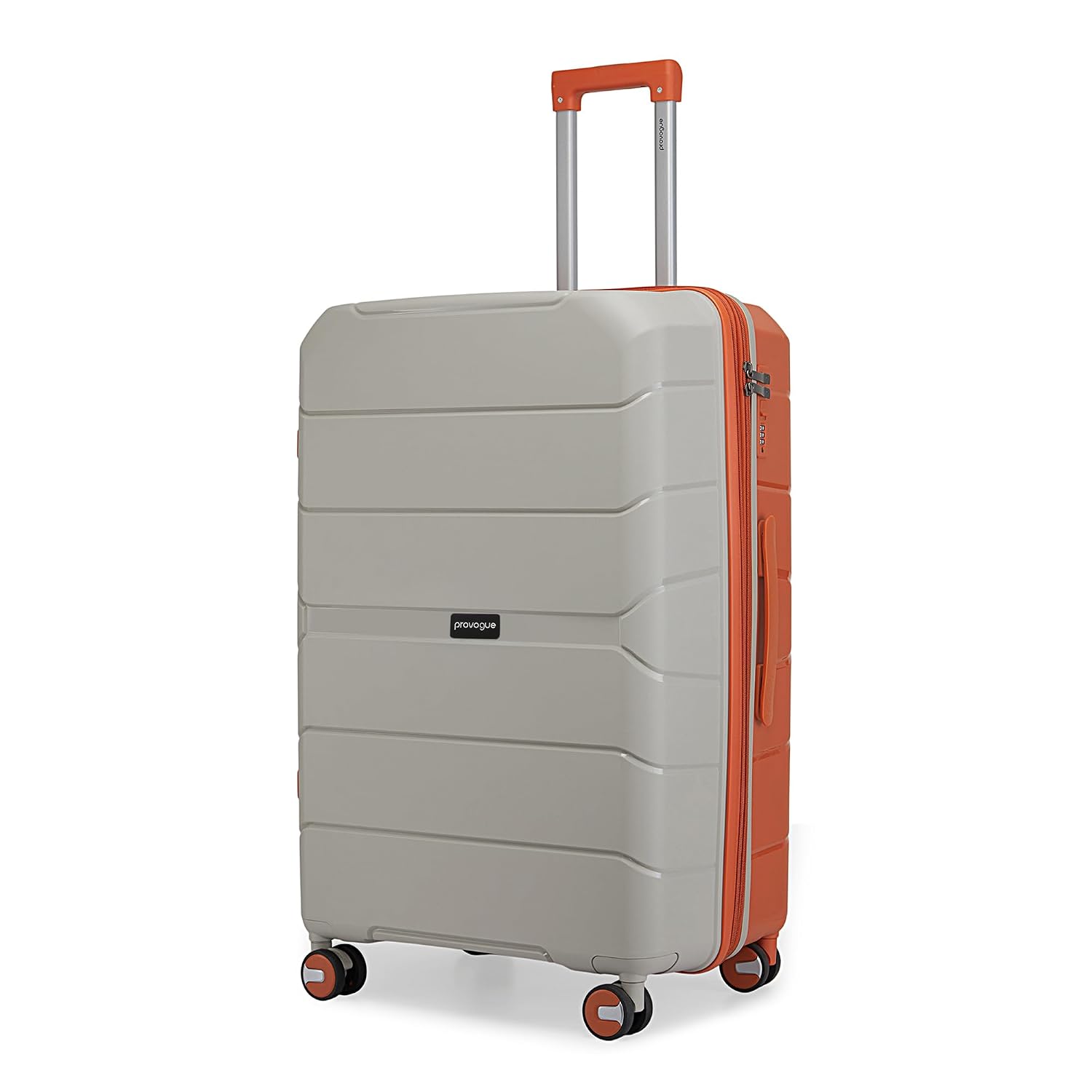 Provogue Cascade Hard-Sided PP 65 Cm Trolley Bags for Travel Medium Size | Expandable Luggage Suitcase with 8 Wheels | C