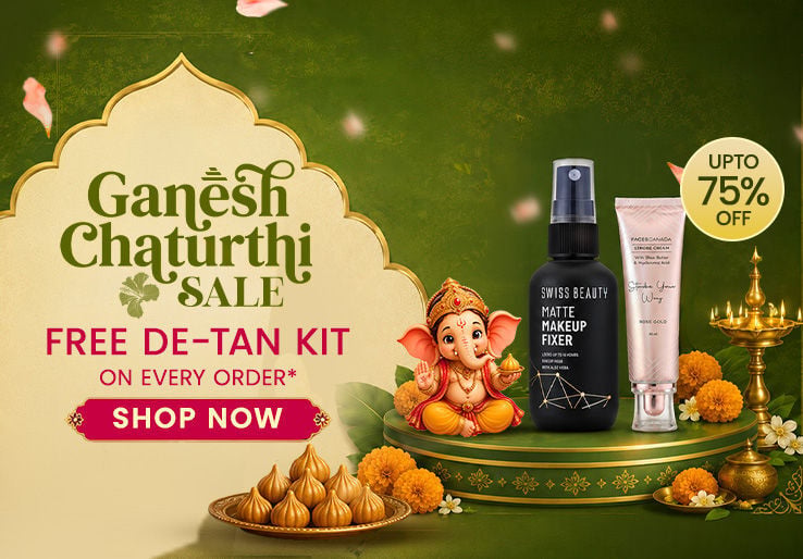 Purplle Ganesh Chaturthi Sale - Up to 75% Off + Free De-Tan Kit [Flat Rs. 100 off on App First Order]