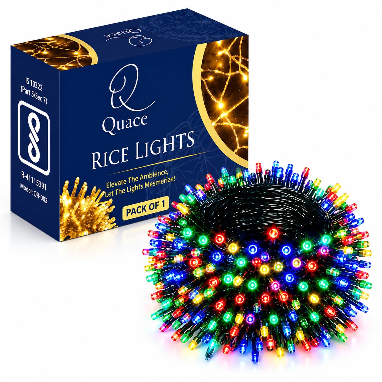 Quace 72 Feet Multicolor LED Fairy String Lights, Flexible Wire, Decorative Lights for Home, Diwali, Christmas, Wedding