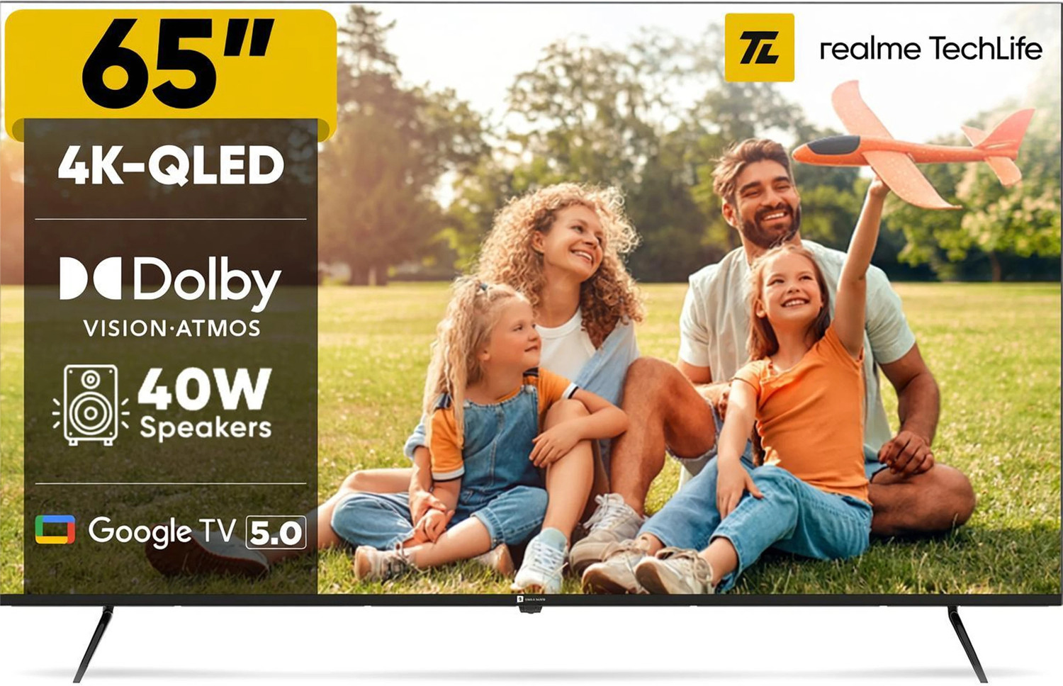Realme TechLife 164 cm (65 inch) QLED Ultra HD (4K) Smart Google TV