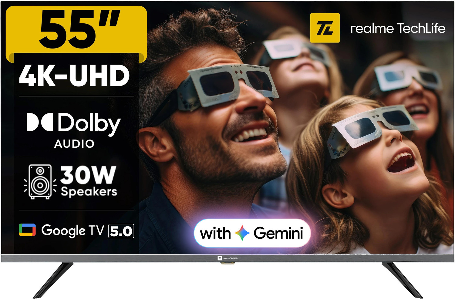 realme Techlife (55 inch) Ultra HD (4K) LED Smart Google TV on Flipkart