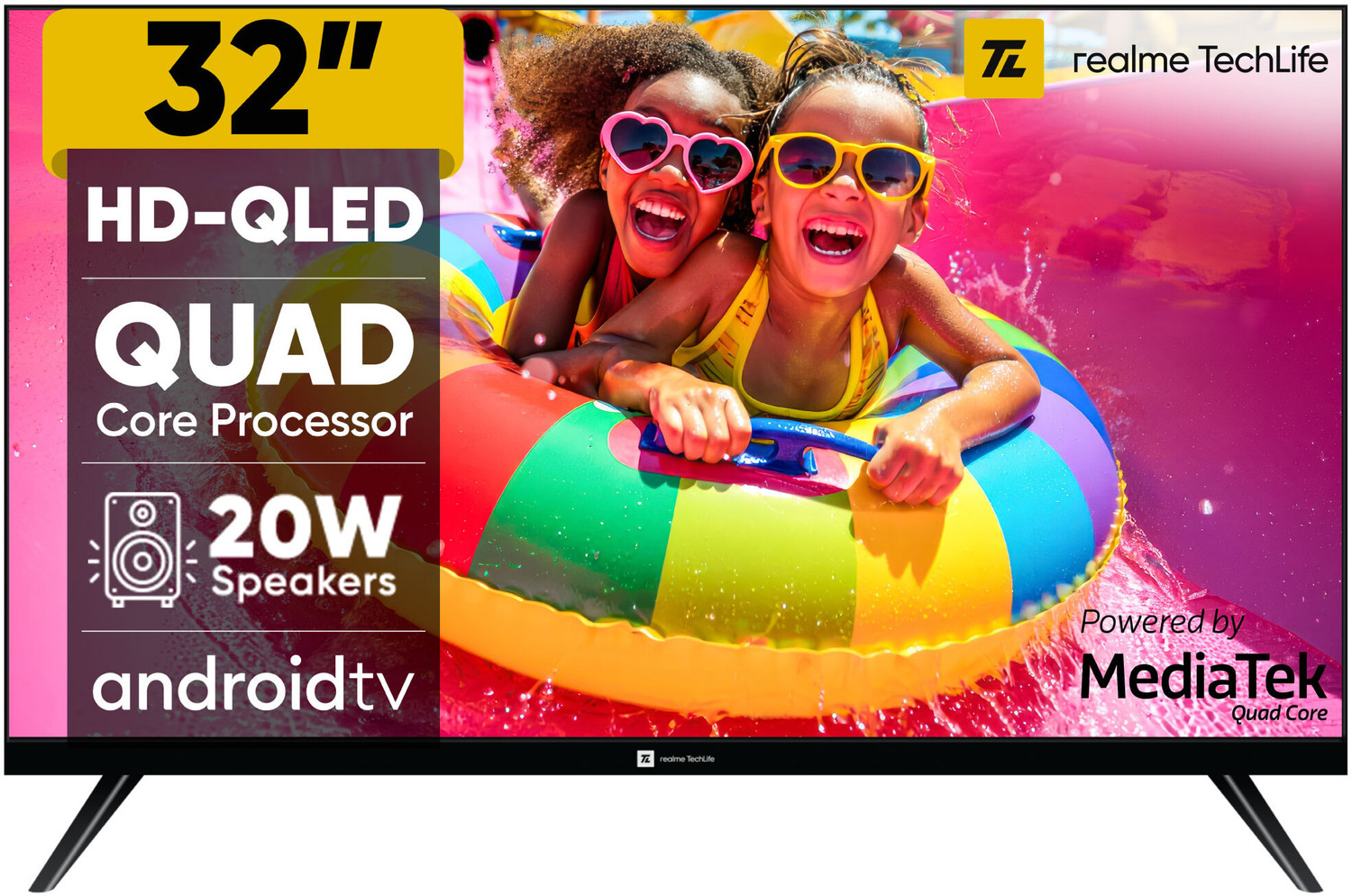 realme TechLife 80 cm (32 inch) QLED HD Ready Smart Android TV