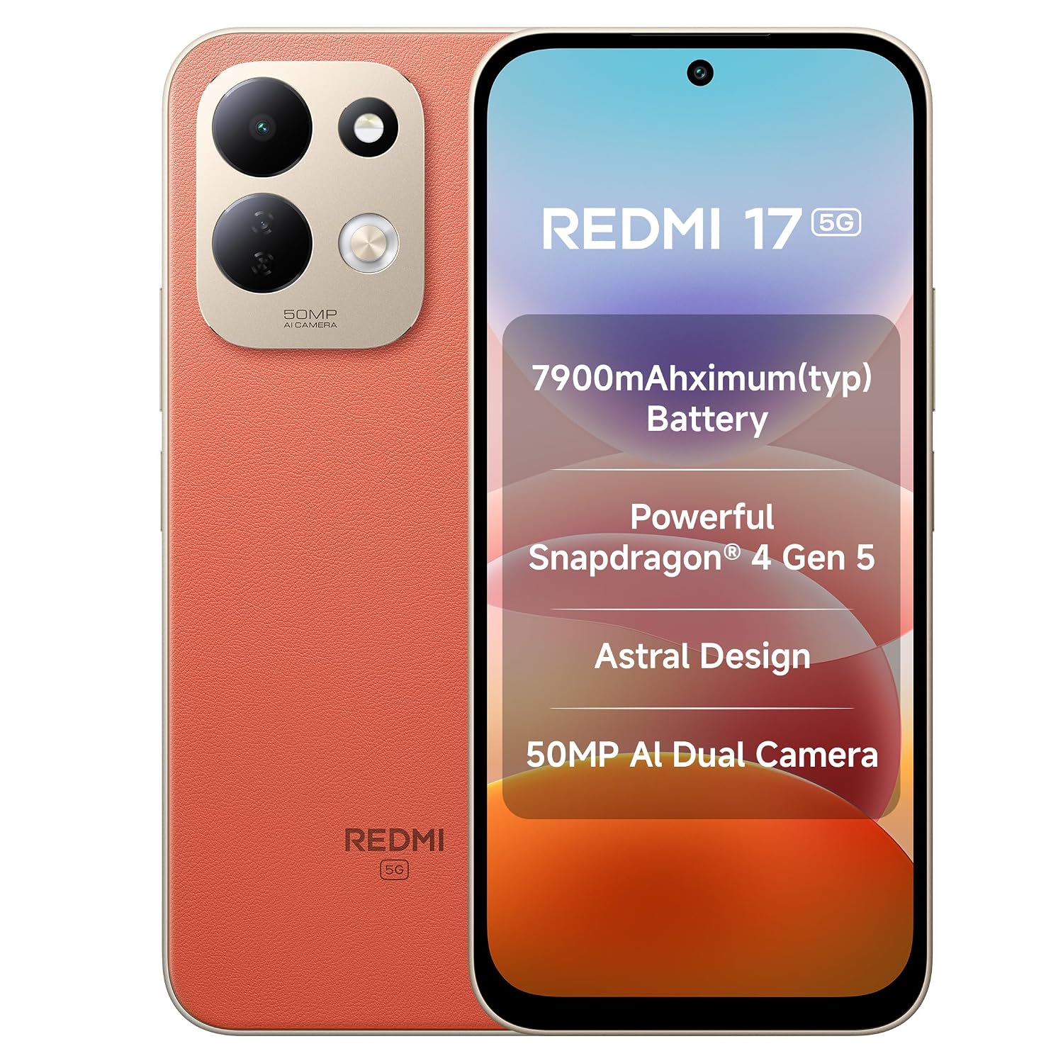 Redmi 17 5G (Eternal Orange, 6GB RAM, 128GB ROM)