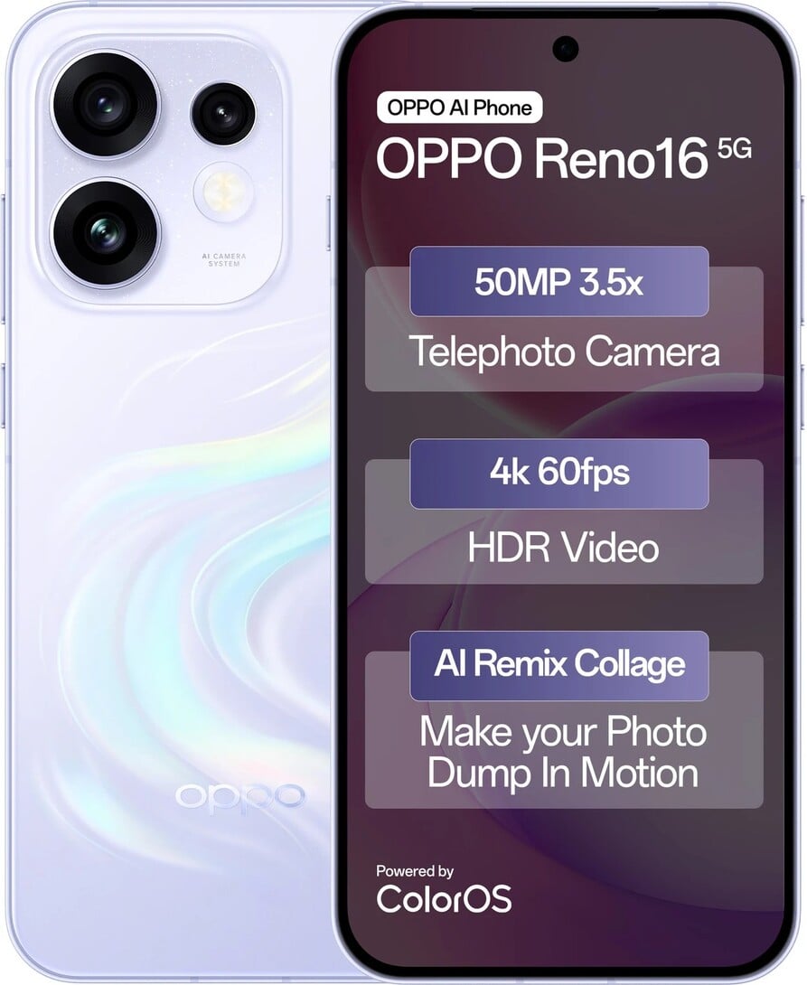 Reno16 5G (Starry White, 256 GB)