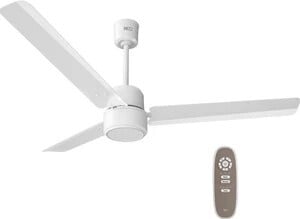 Reo by Havells Unnovate|Remote Controlled (2 Year Warranty) BLDC Motor 1200 mm Ceiling Fan (5 Star | Elegant White)