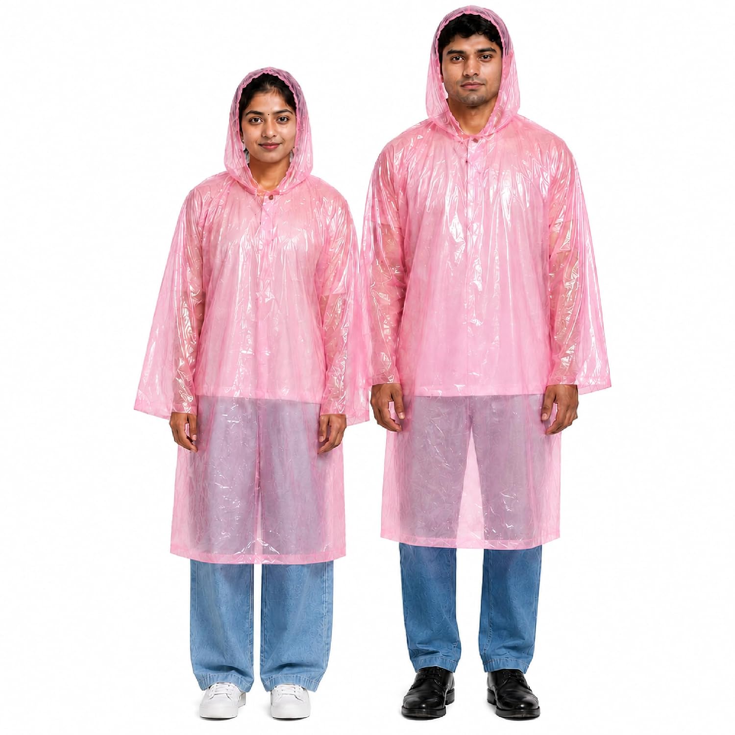 Robustt Disposable Rain Card for Unisex | Pocket Raincoat for Travel | Waterproof Disposable Raincoat with Hood | Univer