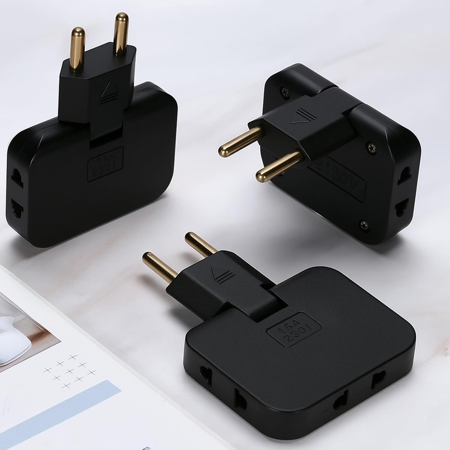 Rotating Plug Adapter 180 Degree Swivel Wall Tap Multi Outlet