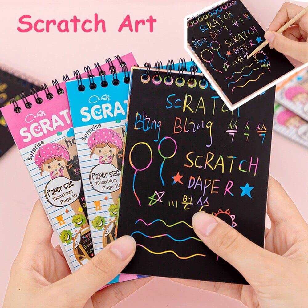 Royals Kids Birthday Return Gift Pack of 6 Activity & Drawing Scratch Books for Children