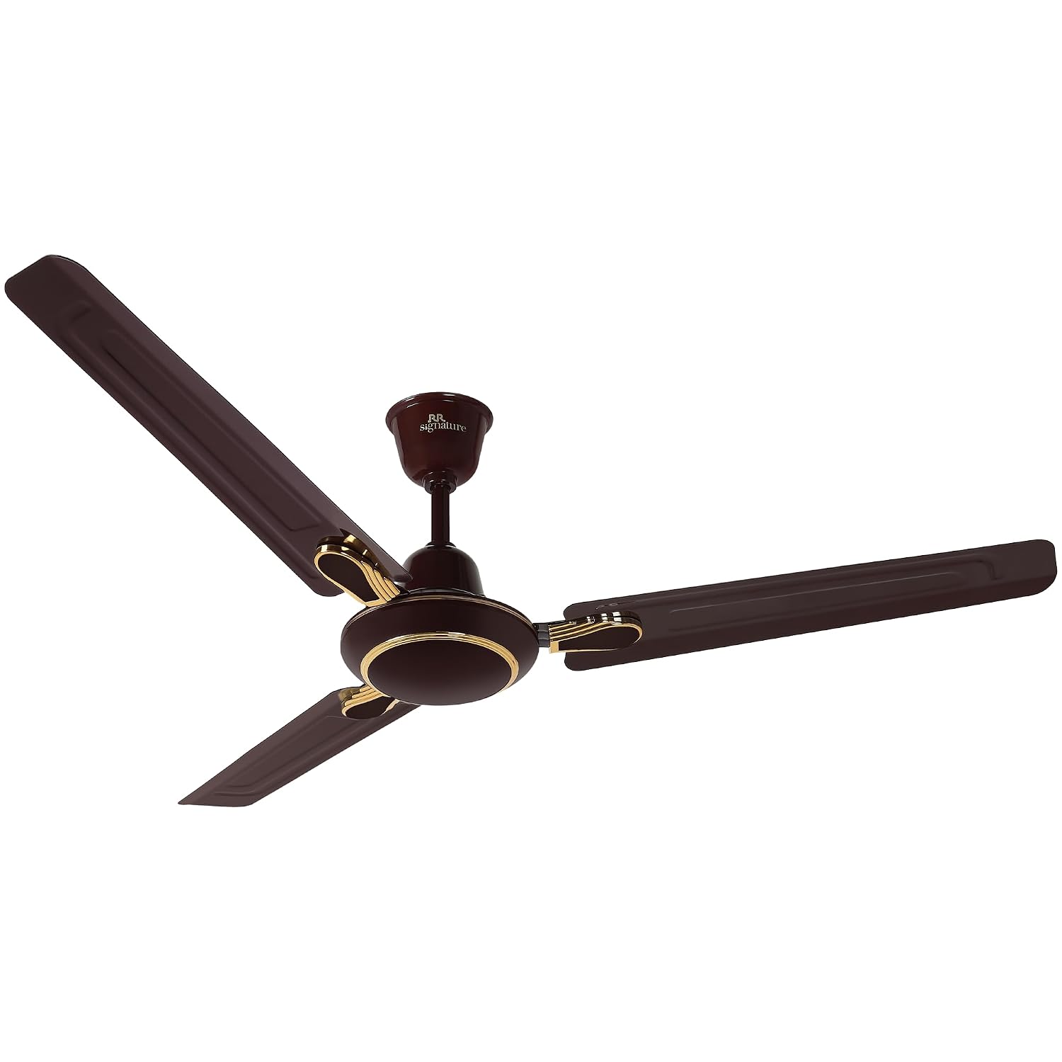 RR Signature Dhoom 1200MM Star-rated BEE Certified Energy Efficient 52-Watt High Speed Ceiling Fan For Home (Brown), 2 Y
