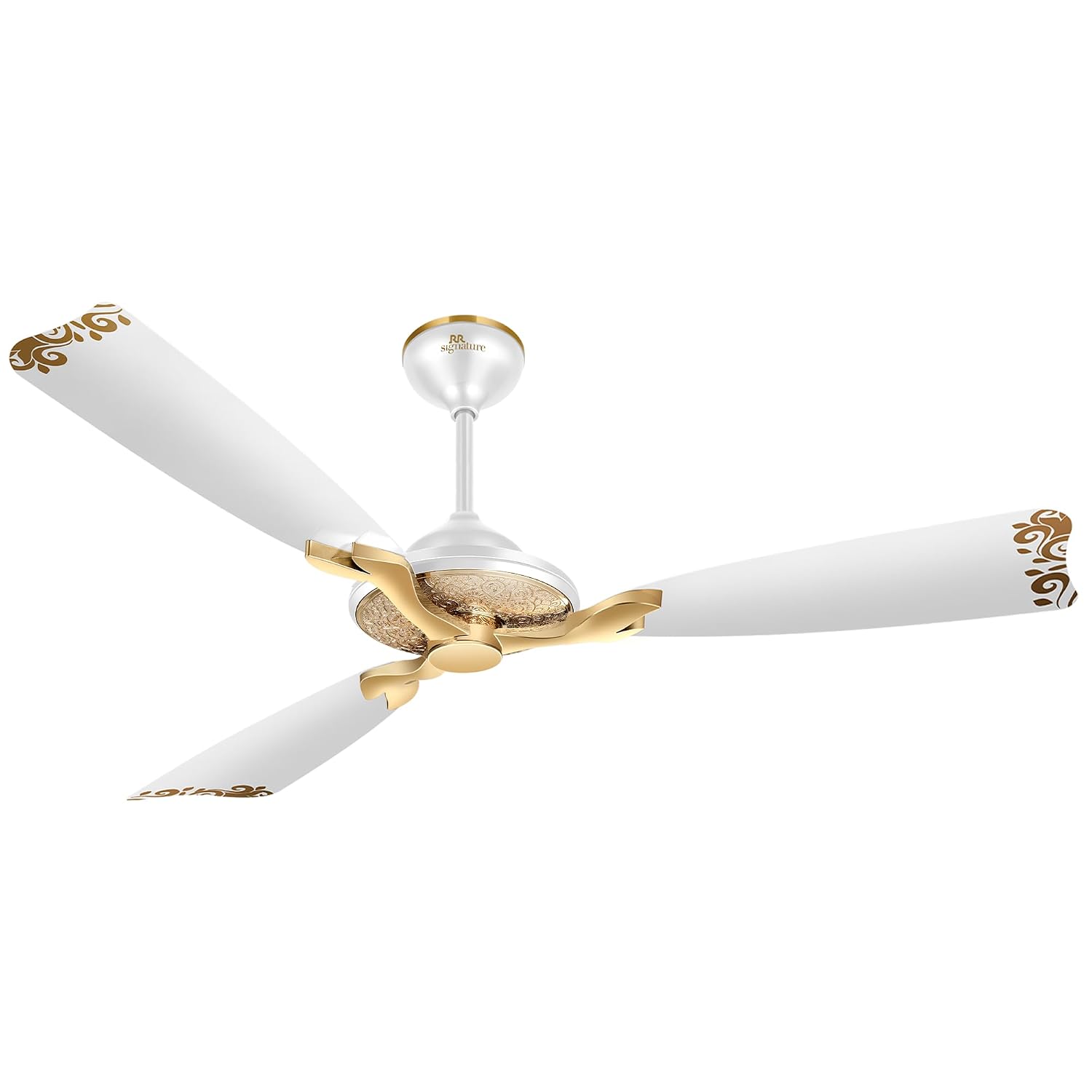 RR Signature Jaipur Mahal NEO 1240 MM | Royal Design Ceiling Fan for Home and Office | High Speed 320 RPM | Agaria White