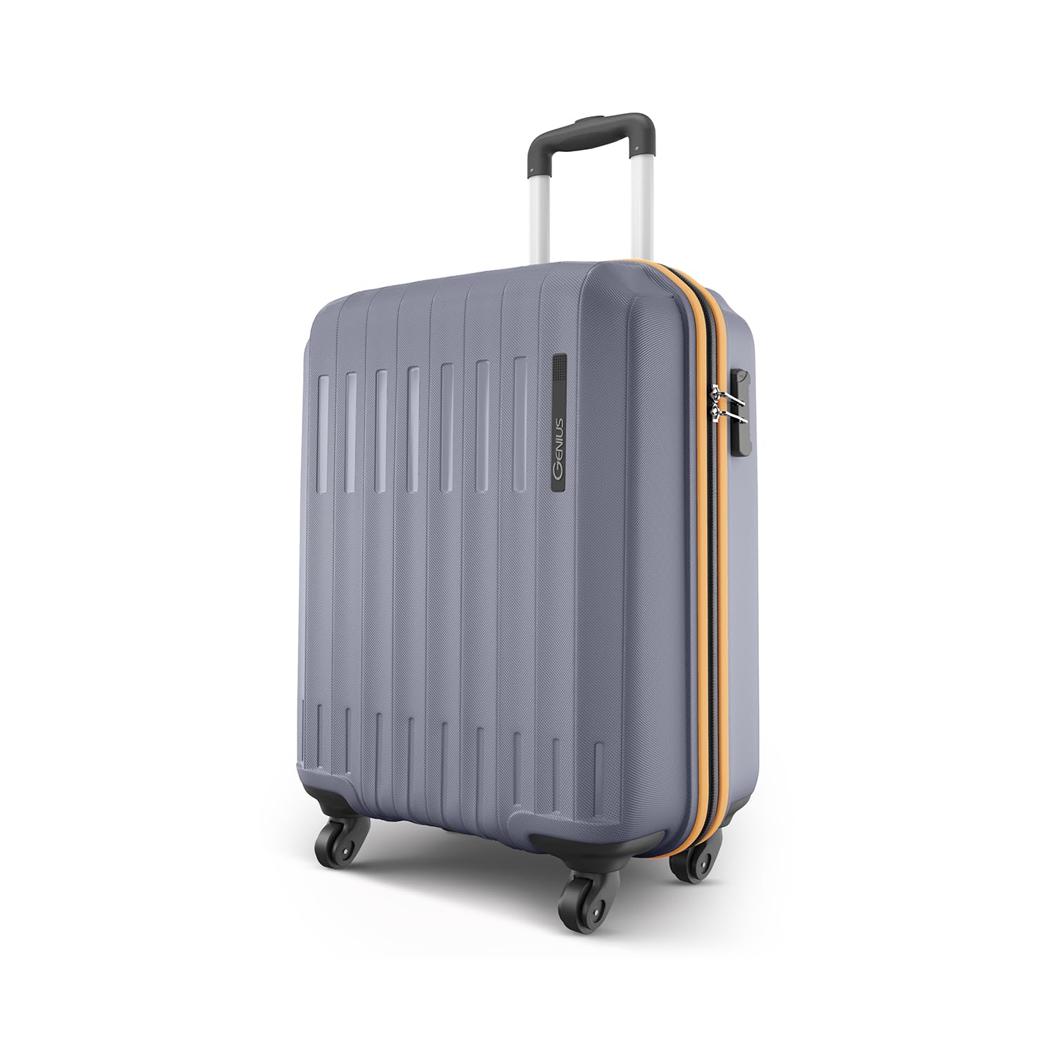 Safari Genius Alley 55cm Cabin Trolley Bag Hard Case Polypropylene, 4 Spinner Wheels, 360 Degree Wheeling Carry on Lugga
