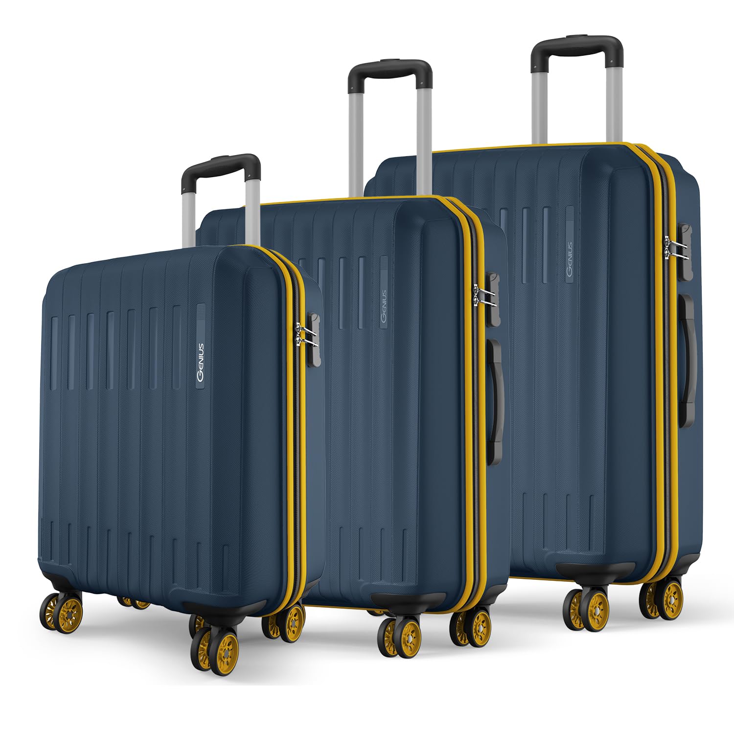 Safari Genius Alley Set of 3 (Cabin+ Medium + Large) Polypropylene Trolley Bag