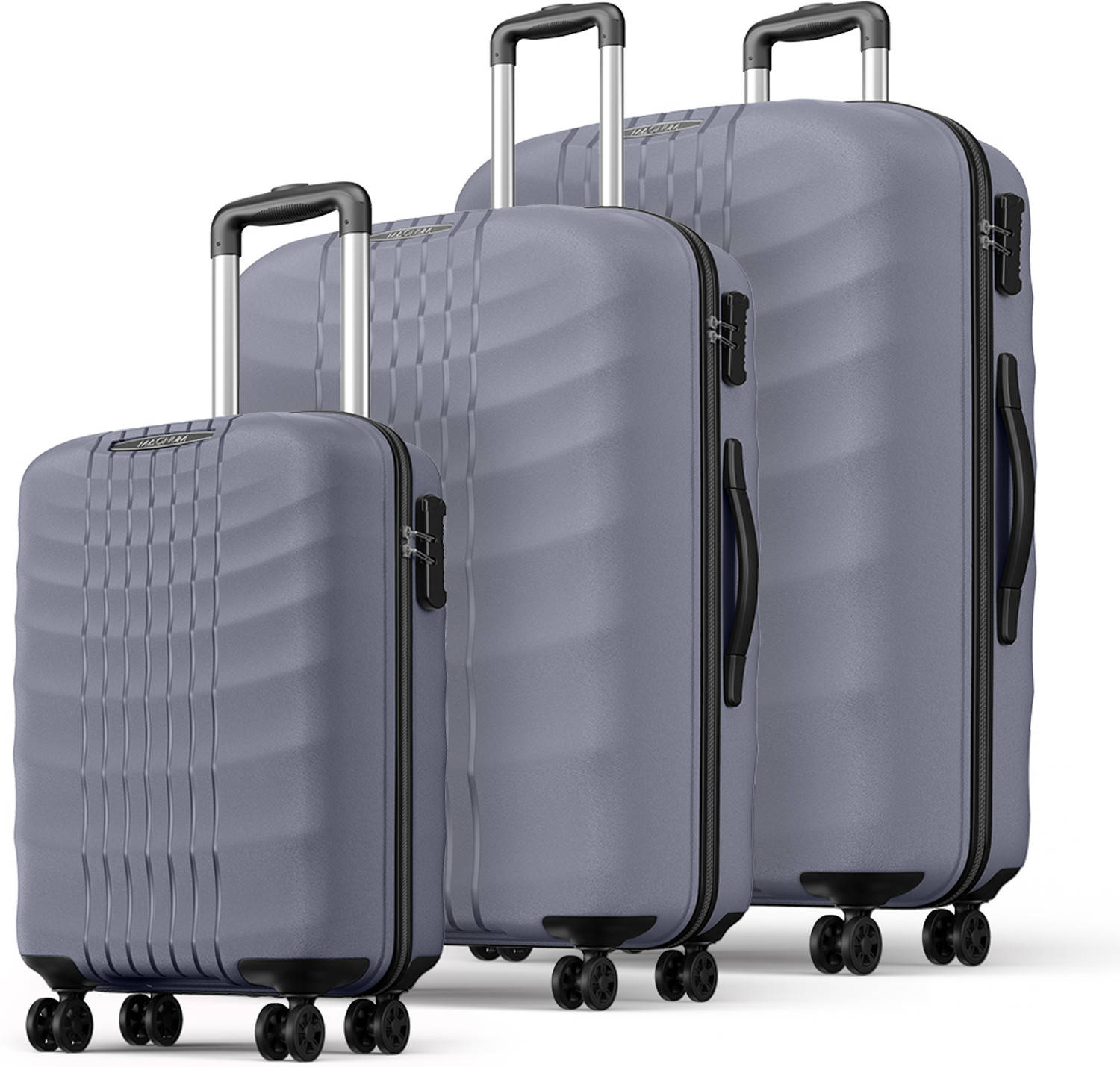 Safari Hard Body Set of 3 Luggage 8 Wheels - LIFT 55/66/75 4W FLINTSTONE