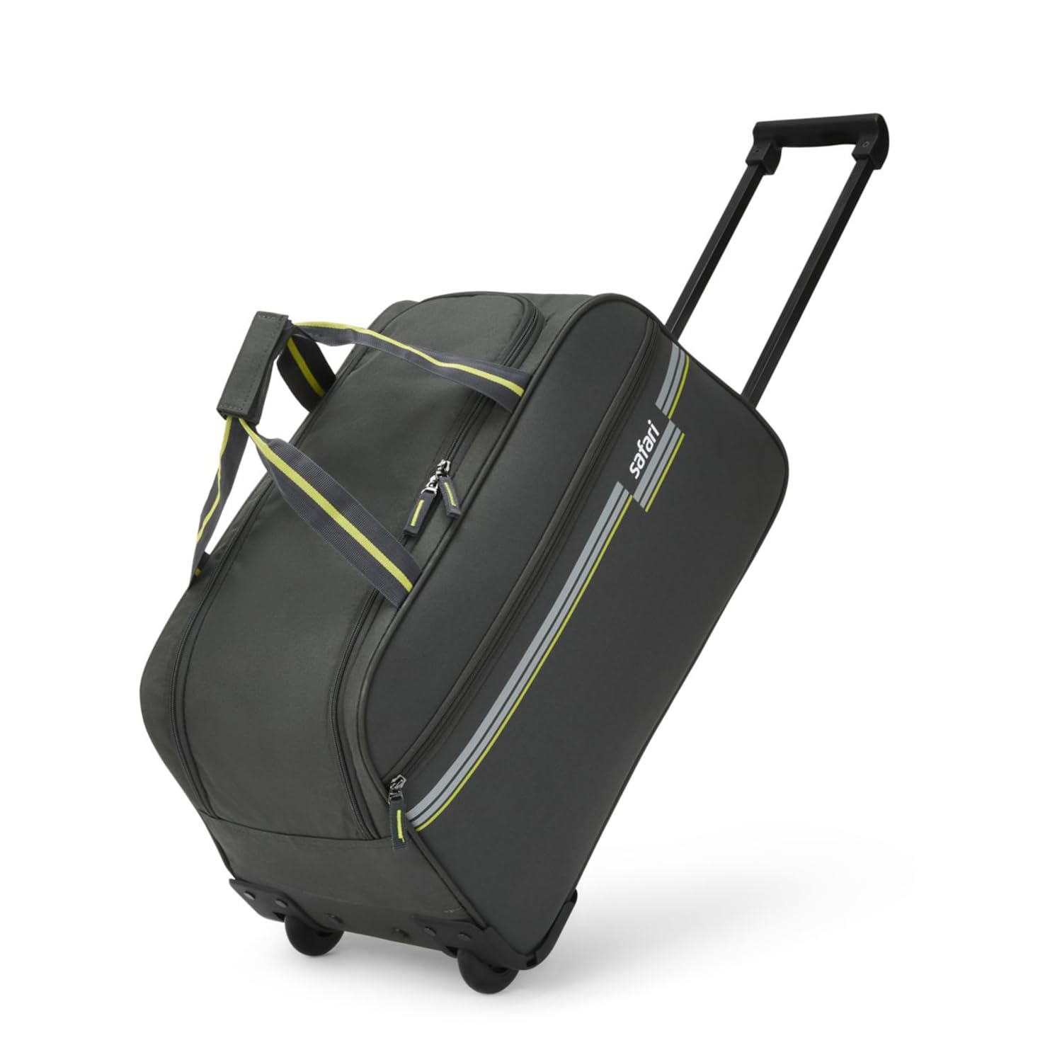 Safari Polyester in-Line Skate Sprinter Cabin Size Duffle Trolley Bag, Soft Carry-On Luggage, 2 Wheel Travel Duffle Bag
