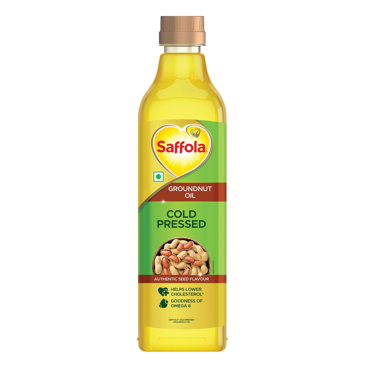 Saffola Cold Pressed Groundnut Oil |Unrefined, 0 trans fat, Chemical free | Helps Lower Cholesterol, Goodness of Omega 6