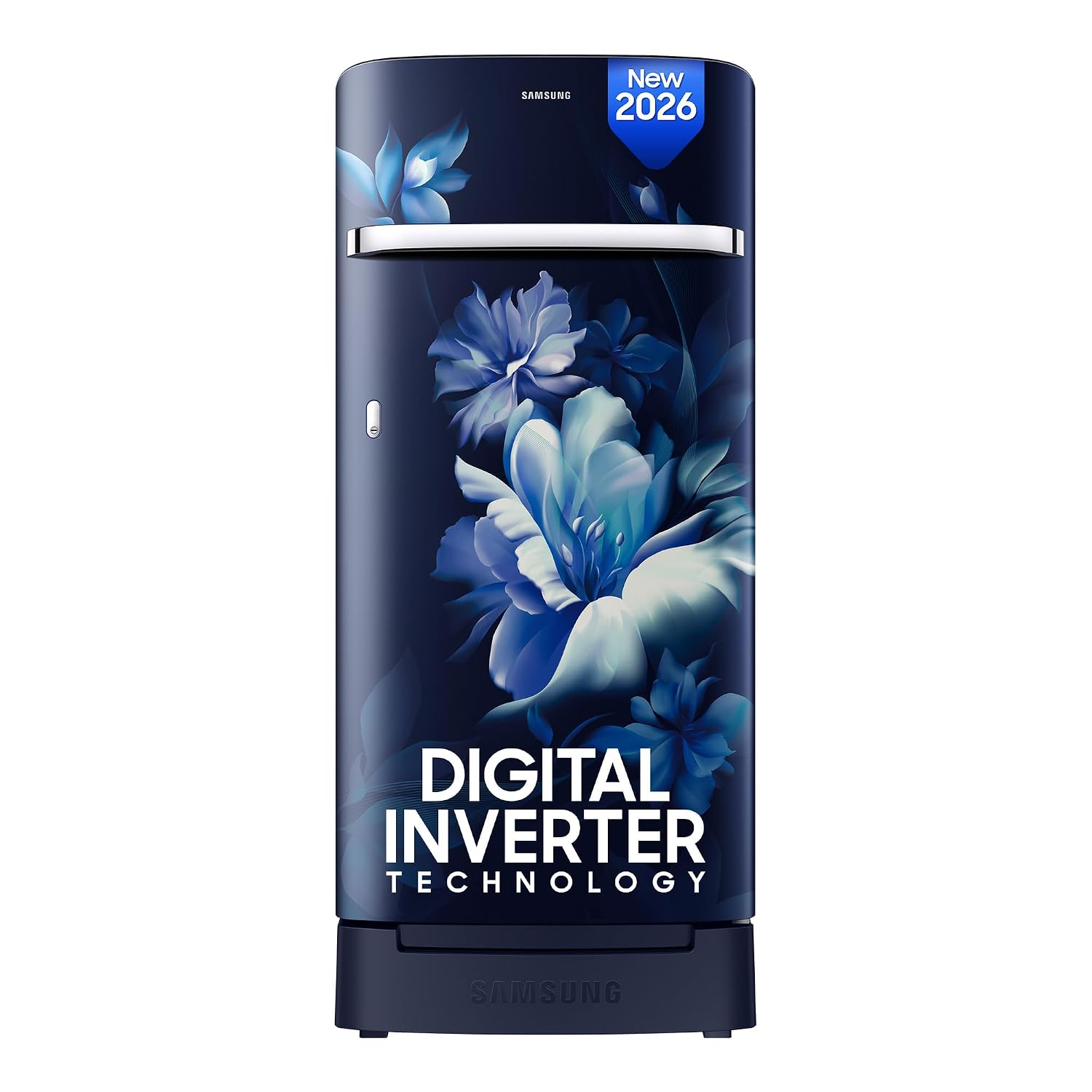 Samsung 189 L, 5 Star, Digital Inverter, Direct-Cool Single Door Refrigerator (RR21H2H25CU/HL, Camellia Blue, Base Stand