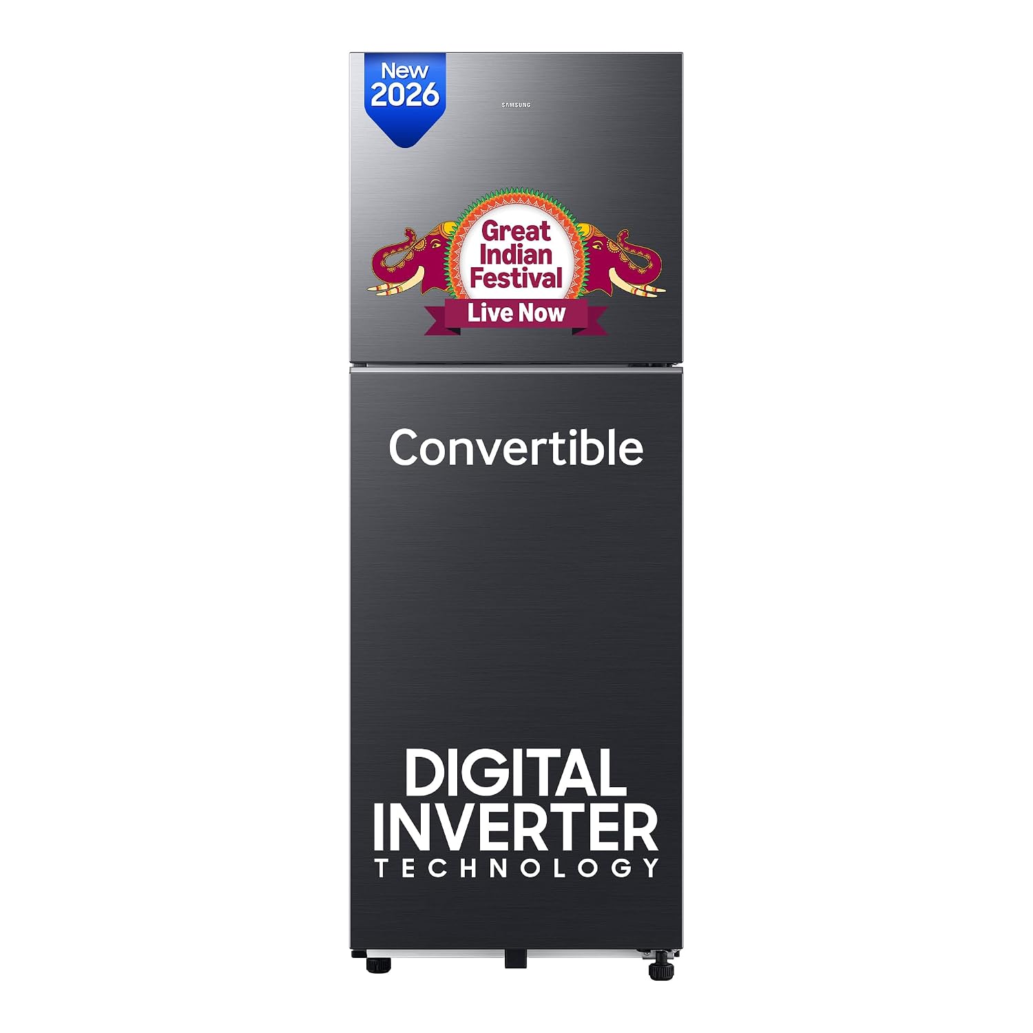 Samsung 236 L, 3 Star, Convertible, Digital Inverter Frost Free Double Door Refrigerator