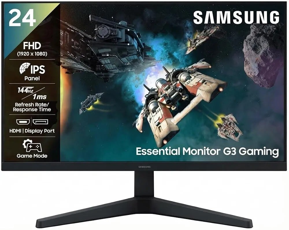 Samsung 24 Inch G3 Gaming Monitor | FHD (1920 x 1080) | IPS Panel | 144 Hz Refresh Rate