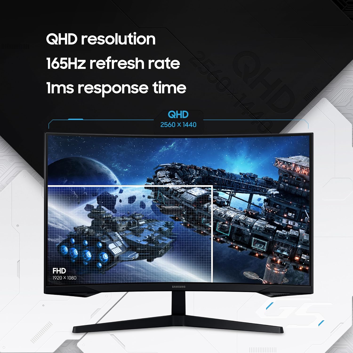 Samsung 27" (68.5cm) Odyssey G5 2K Curved Gaming Monitor