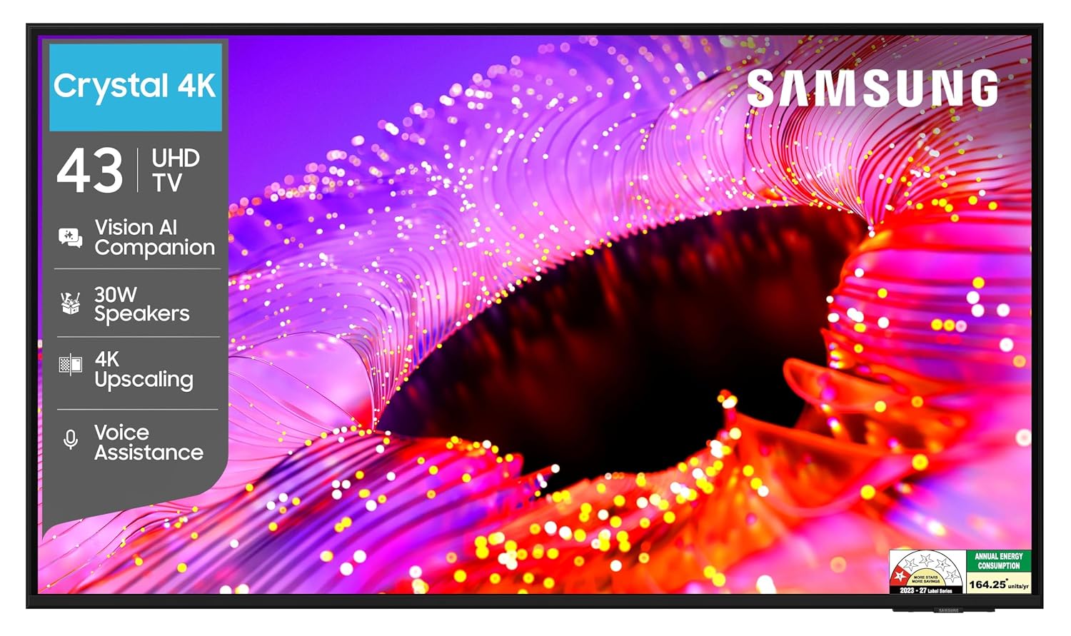 Samsung 43 inch (108cm) Crystal UHD 4K Vision AI 2026 Smart TV | 30W Speakers | 4K Upscaling | HDR10+ | 150+ Channels