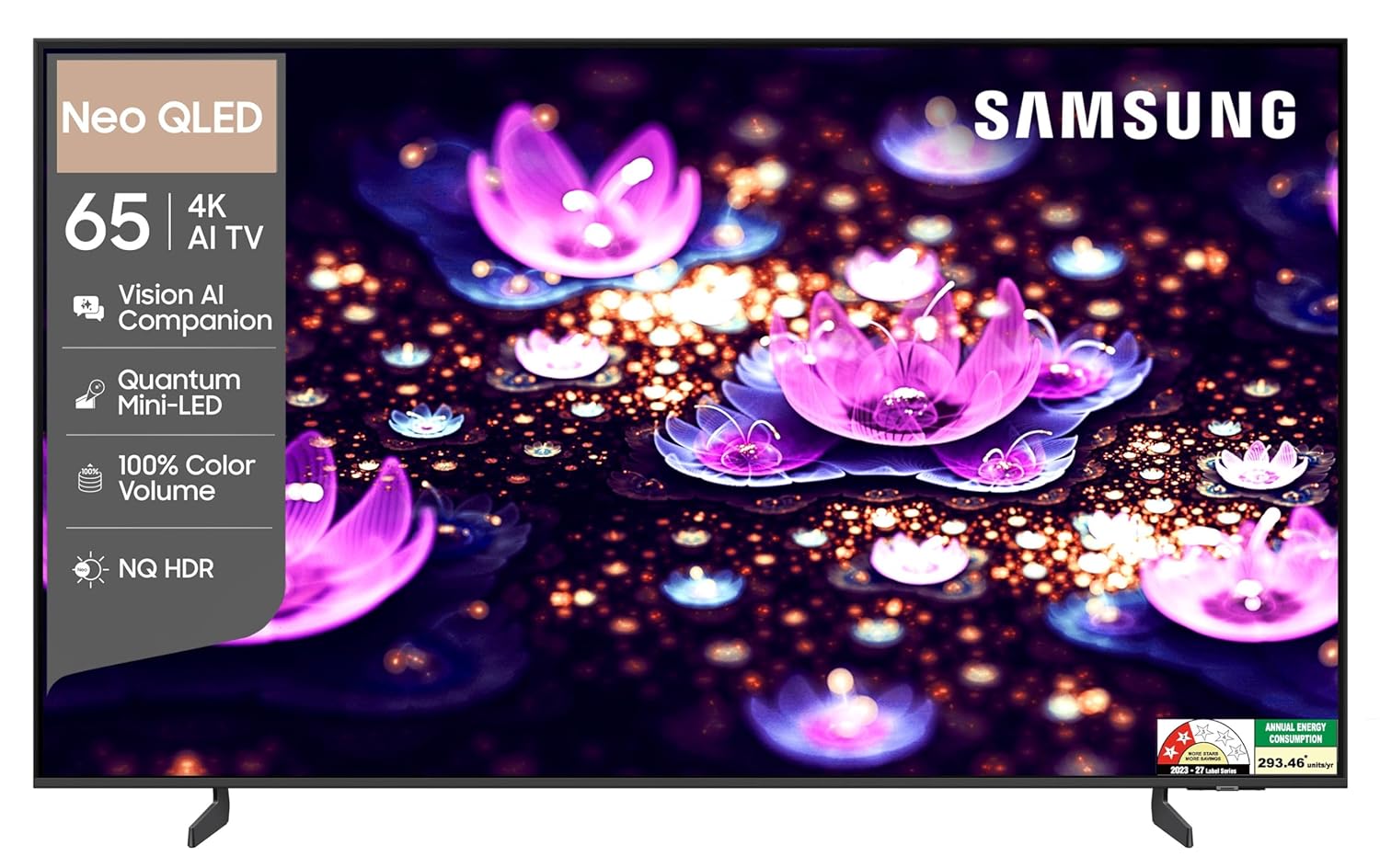 Samsung 65 inch (163cm) Neo QLED 4K Vision AI 2026 Smart TV | NQ4 AI Processor | 4K Upscaling | Quantum Mini LED | NQ HD