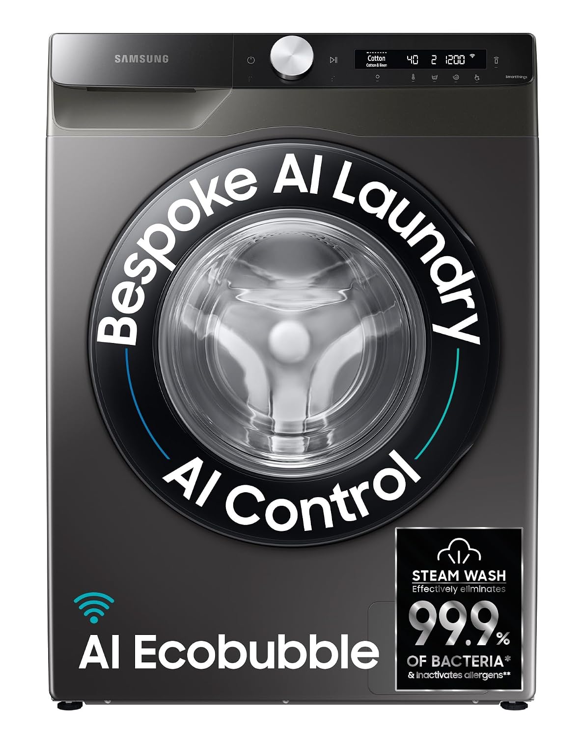 Samsung 8 kg, 5 star, AI Control, AI Eco Bubble, Wi-Fi, Digital Inverter, Motor, Fully-Automatic Front Load Washing Mach