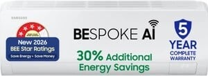 Samsung Bespoke AI 2026 Model 1.5 ton 4 Star Split Inverter AC