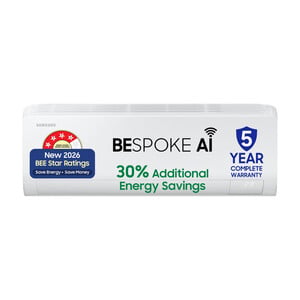 Samsung Bespoke AI 2026 Model 1.5 ton 4 Star Split Inverter Convertible AC (AR50H18D14HNNA,,AR50H18D14HXNA, White)