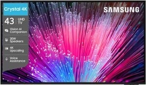 Samsung Crystal 4K Vision AI 108 cm (43 inch) Ultra HD (4K) LED Smart Tizen TV