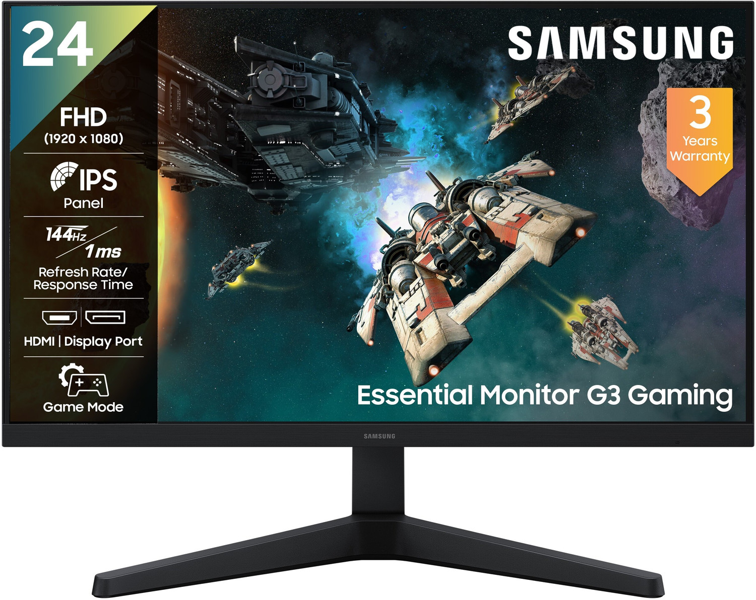 Samsung G3 Gaming Monitor 60.4 cm (24 inch) Full HD LED Backlit IPS Panel Gaming Monitor (LS24HG310EWXXL) (Response Time