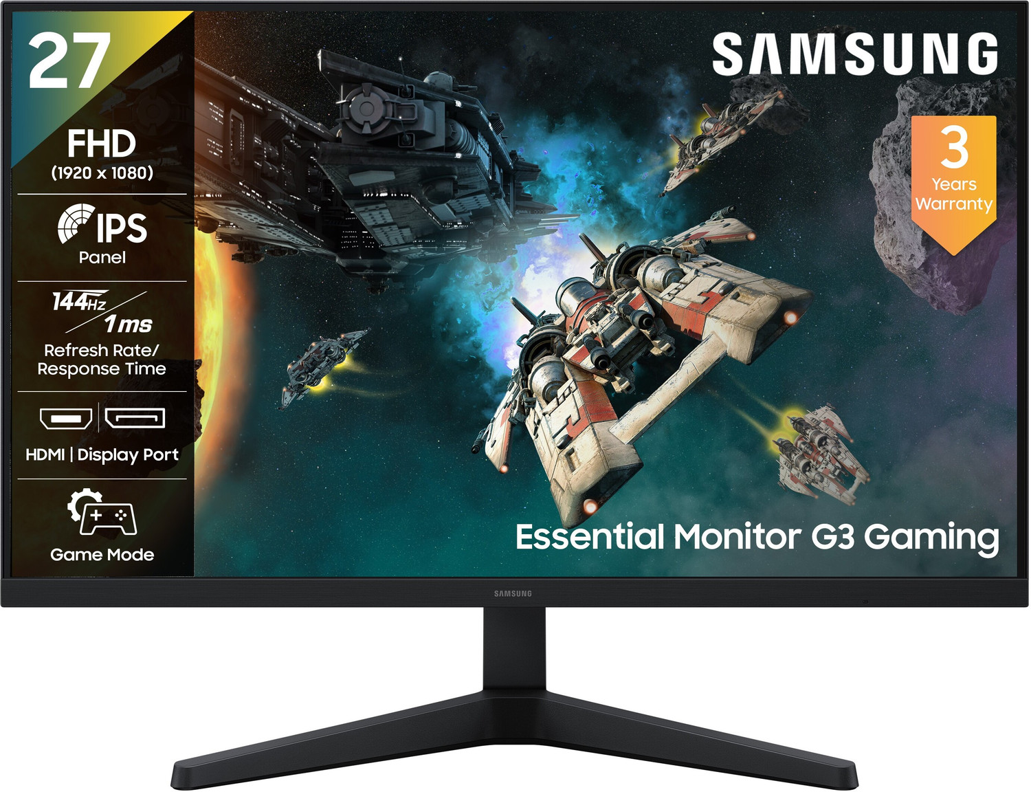 Samsung G3 Gaming Monitor 68.58 cm (27 inch) Full HD LED Backlit IPS Panel Gaming Monitor (LS27HG310EWXXL) (Response Tim