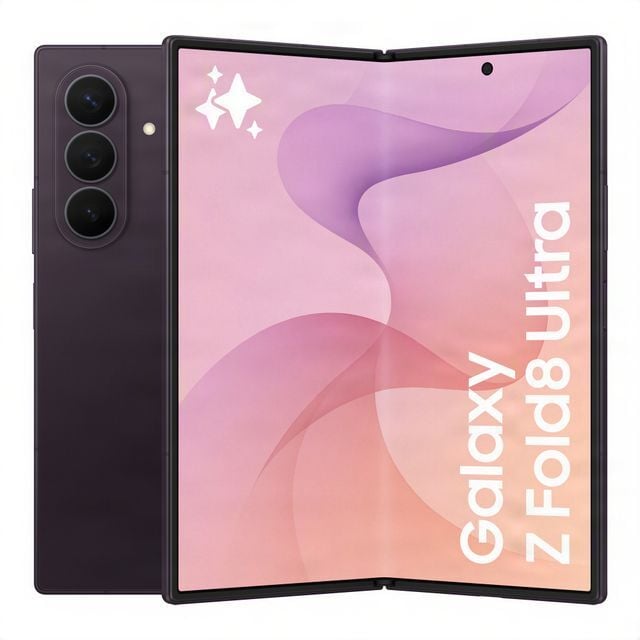 Samsung Galaxy Z Fold8 Ultra 5G Smartphone with Galaxy AI (Violet Shadow, 12GB RAM, 256GB Storage), Customised Processor