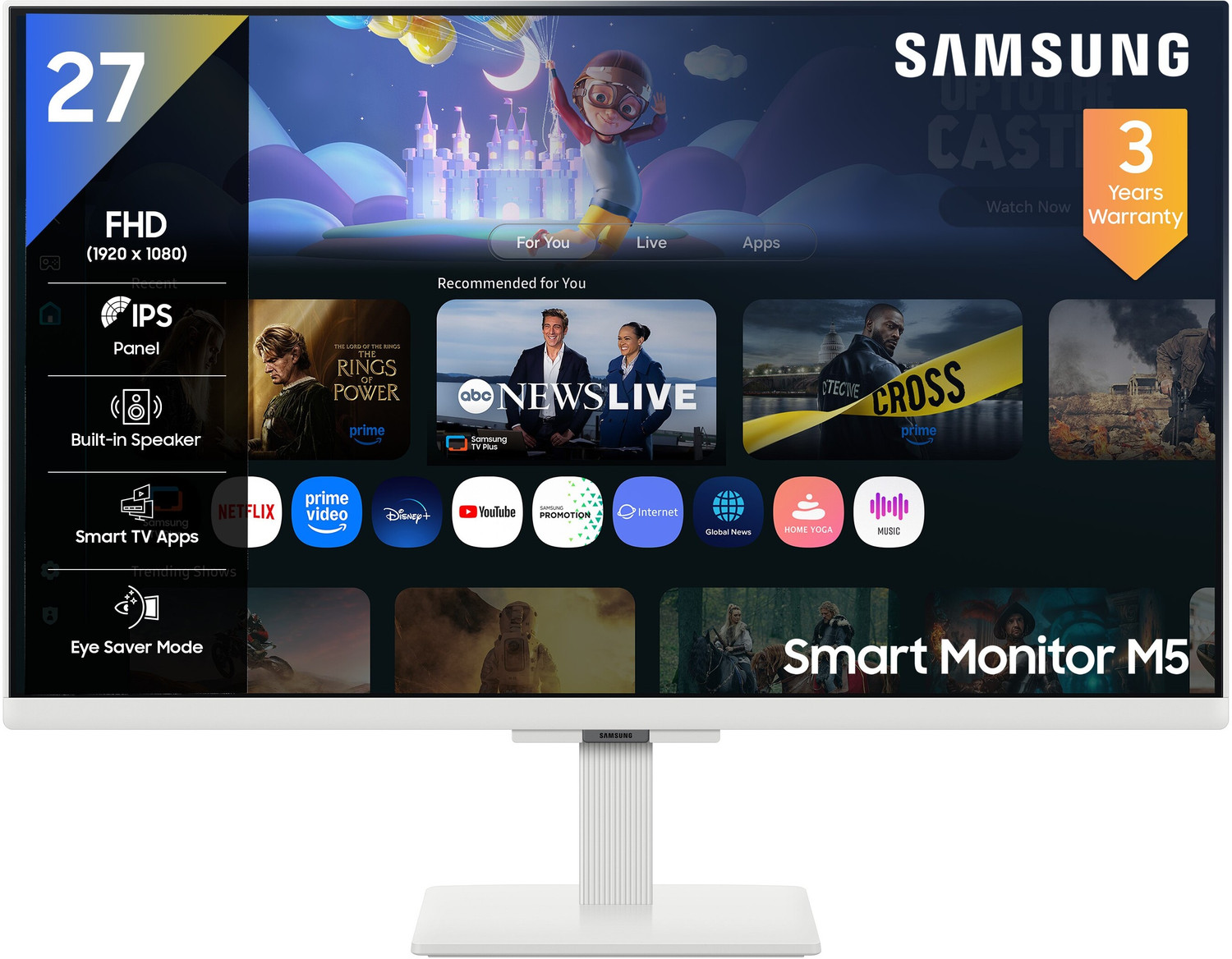 Samsung M5 68.58 cm (27 inch) Full HD LED Backlit IPS Panel Monitor