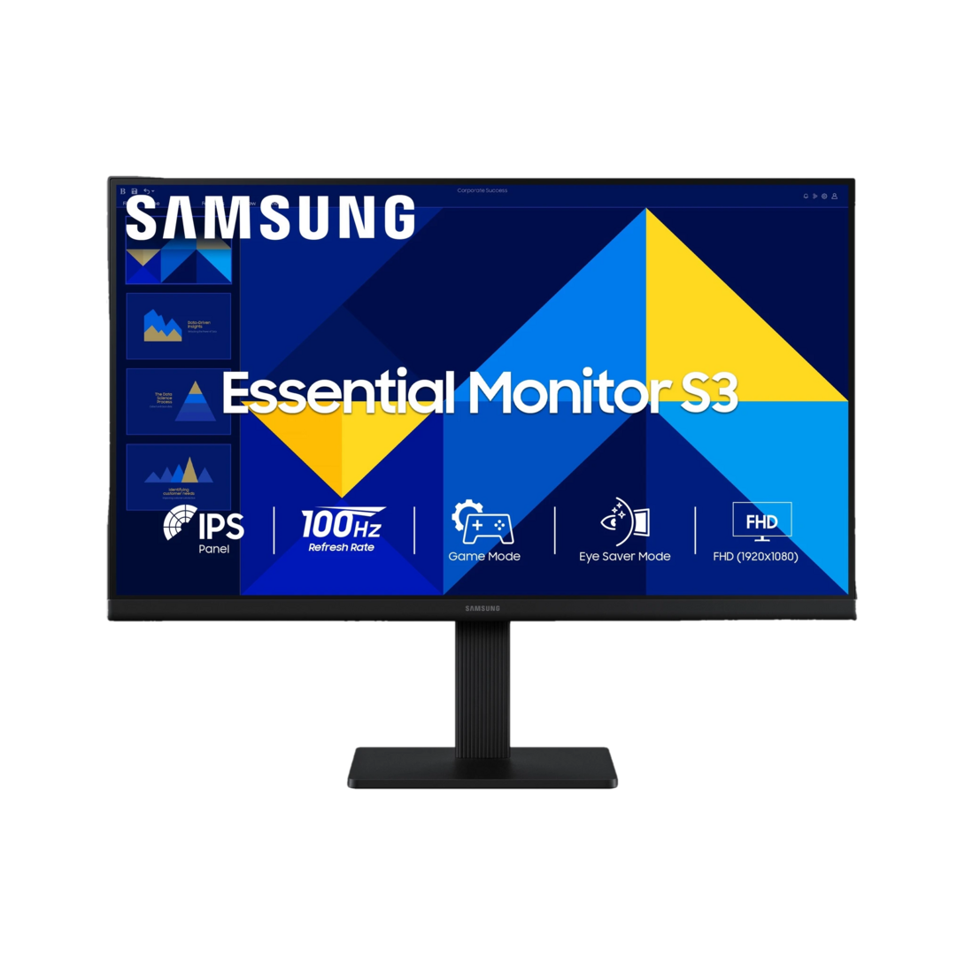 Samsung S3 54.6 cm (22 inch) Full HD LED Backlit IPS Panel with D-Sub, HDMI Flat Monitor