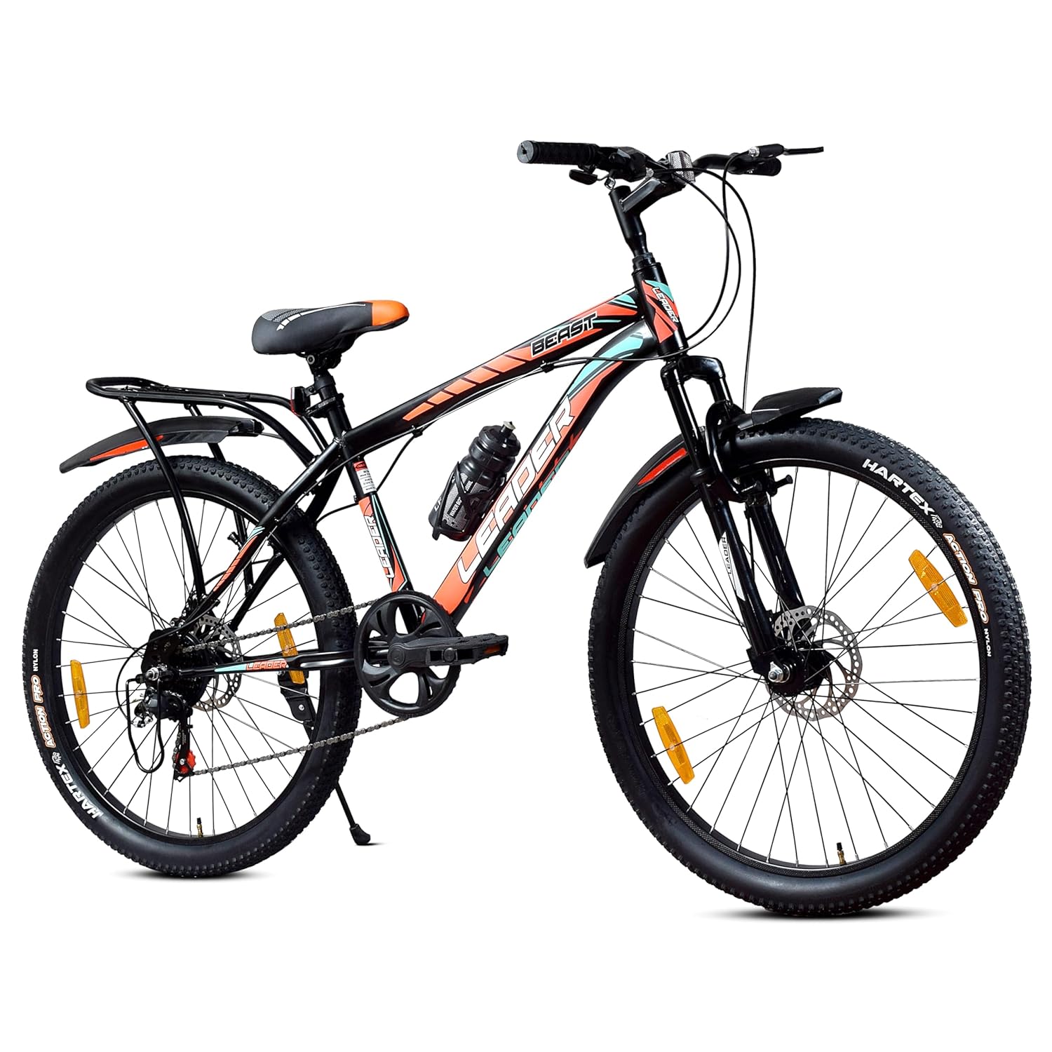 [SBI CC] Leader Beast 26T 7-Speed Gear Cycle for Men | Front Suspension & Dual Disc Brakes | With Carrier