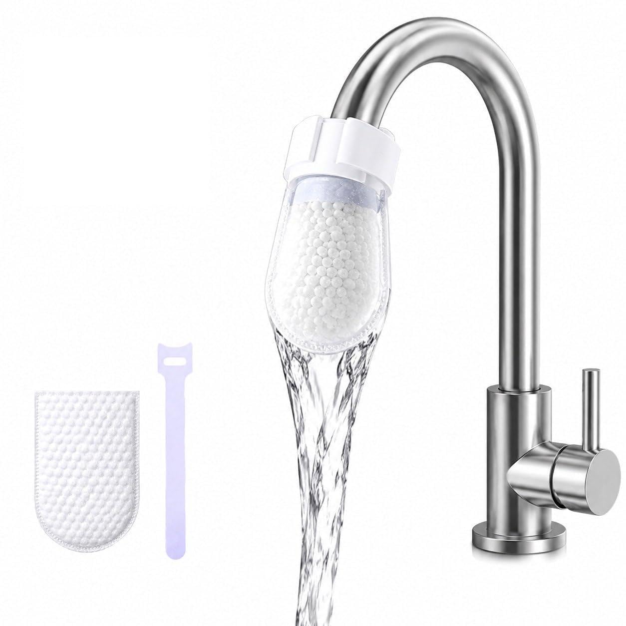 Sink Faucet Water Filter Cotton Pads with Cable Ties (20 Pcs) Disposable tap filter mesh pack designed for everyday rust