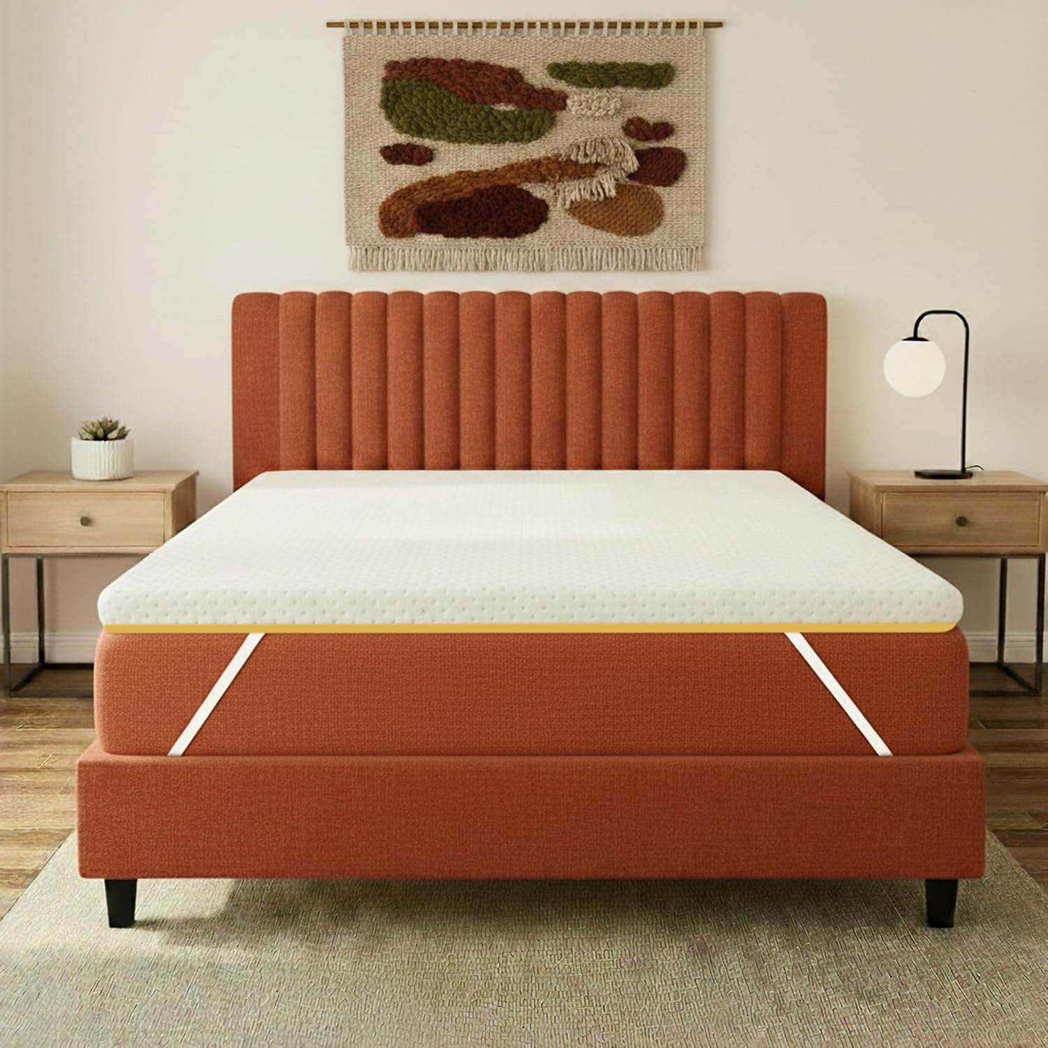 SleepyHug OrthoSoft Plus HR Foam Mattress Topper | 2 Inch Medium-Firm Support | Improves Back Support & Mattress Firmnes