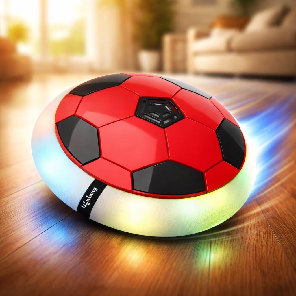 Smart Electronic Rechargeable Hover Air Ball Football Toy, 2000mAh, USB Type-C, 3 Speed Modes, LED Light, Strong Body, I