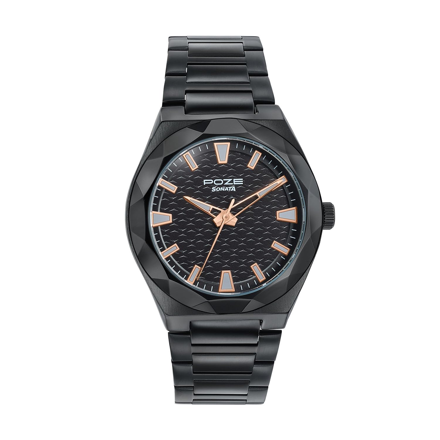 Sonata Poze 9 with Quartz Analog with Sheet Metal Strap Watch for Men