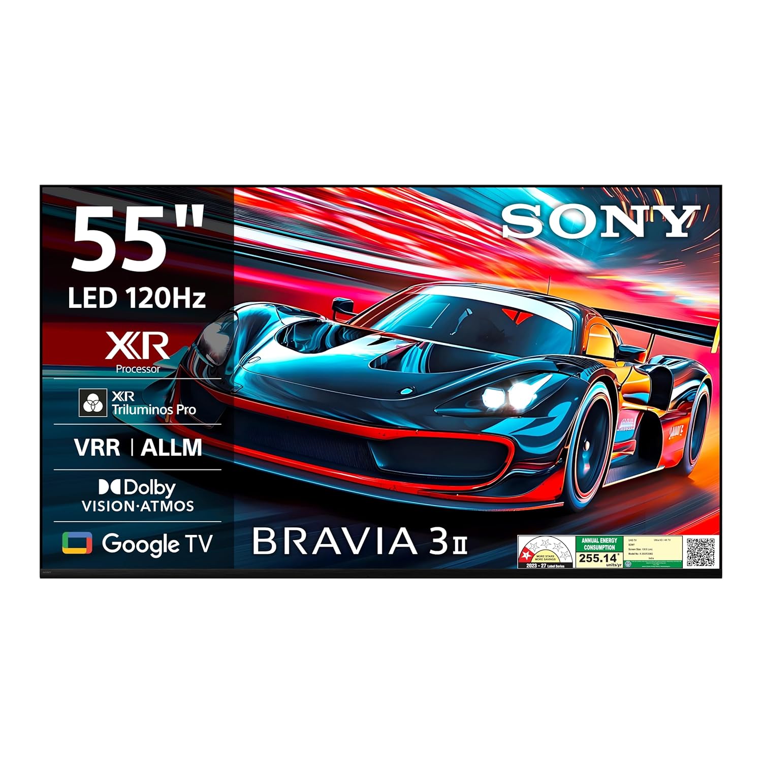 Sony 139 cm (55 inches) BRAVIA 3II Ultra HD Smart LED Google TV K-55XR30M2